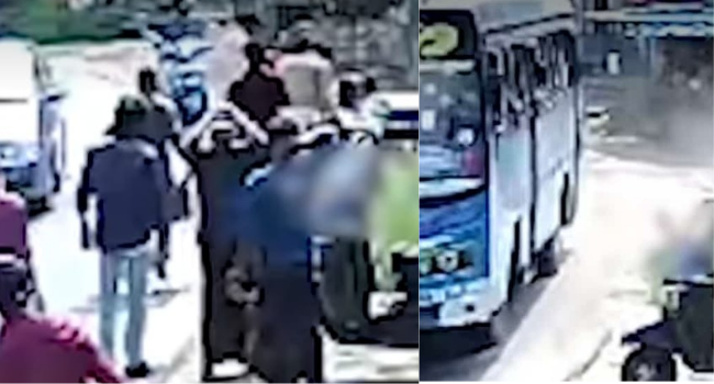 തിരുവനന്തപുരത്ത്  സ്വകാര്യ ബസിൽ നിന്നും സ്ത്രീ തെറിച്ച് വീണ് അപകടം