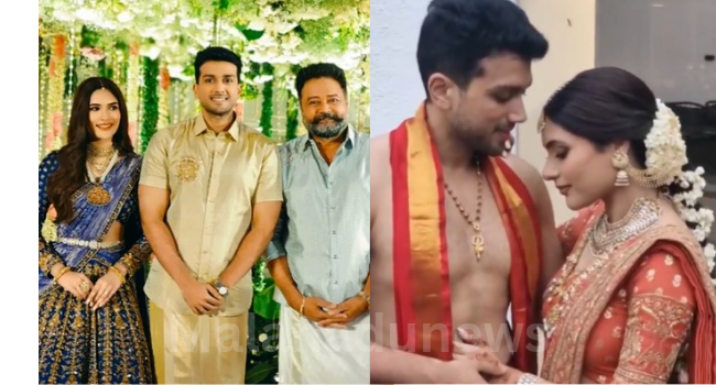 നടൻ കാളിദാസ് ജയറാമും    മോഡലായ താരിണി കലിങ്കരായരും വിവാഹിതരായി :ഗുരുവായൂരിൽ വച്ച് നടന്ന ചടങ്ങിൽ ചലച്ചിത്ര രംഗത്തെ പ്രമുഖർ പങ്കെടുത്തു