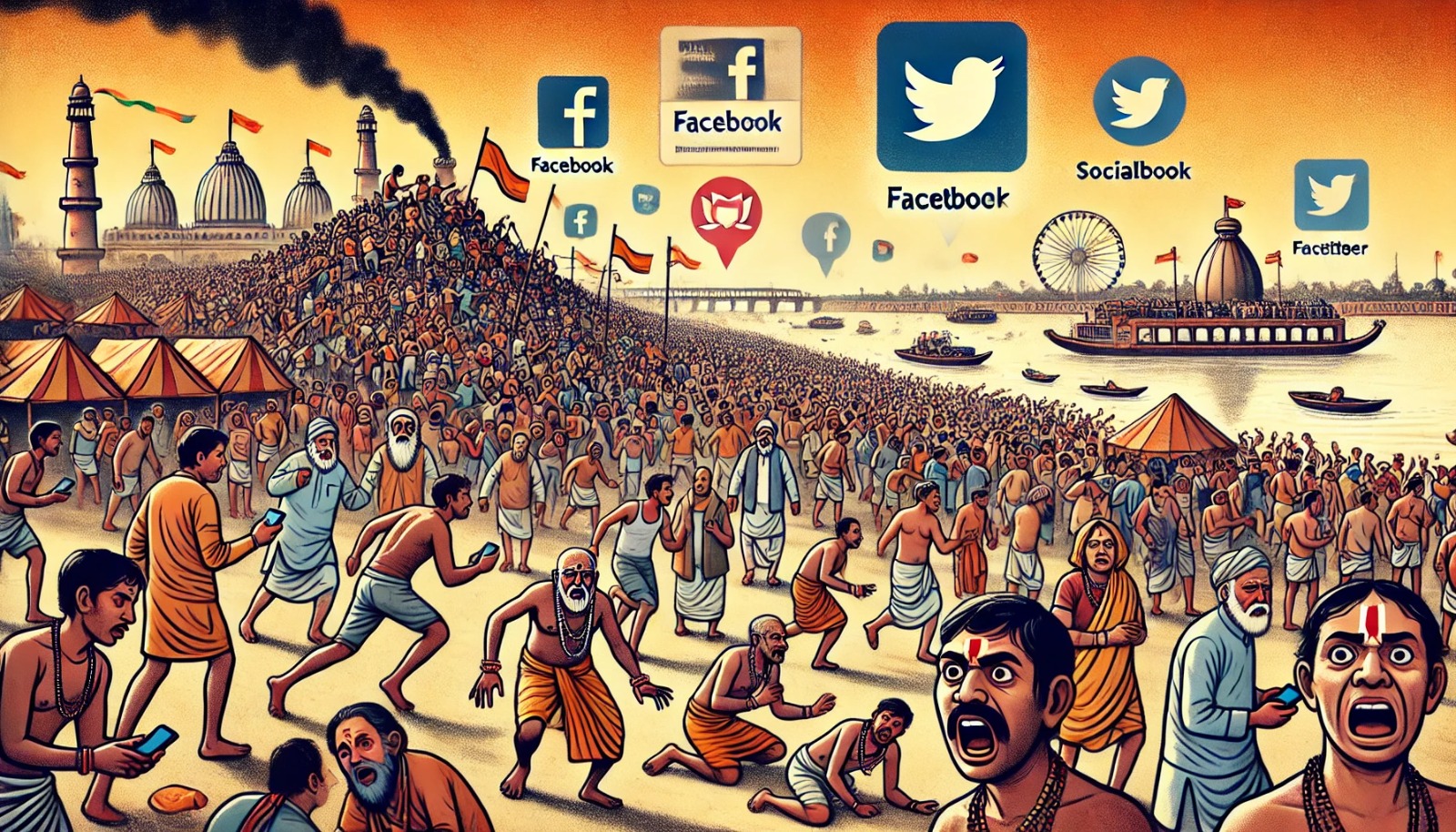 സോഷ്യൽ മീഡിയയിൽ പ്രചരിച്ച തെറ്റായ വിവരങ്ങൾ മഹാകുംഭമേളയിൽ പരിഭ്രാന്തി സൃഷ്ടിച്ചു.