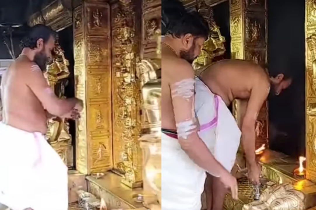 ശബരിമല നട തുറന്നു, സന്നിധാനത്ത് അതിശക്തമായ മഴ.