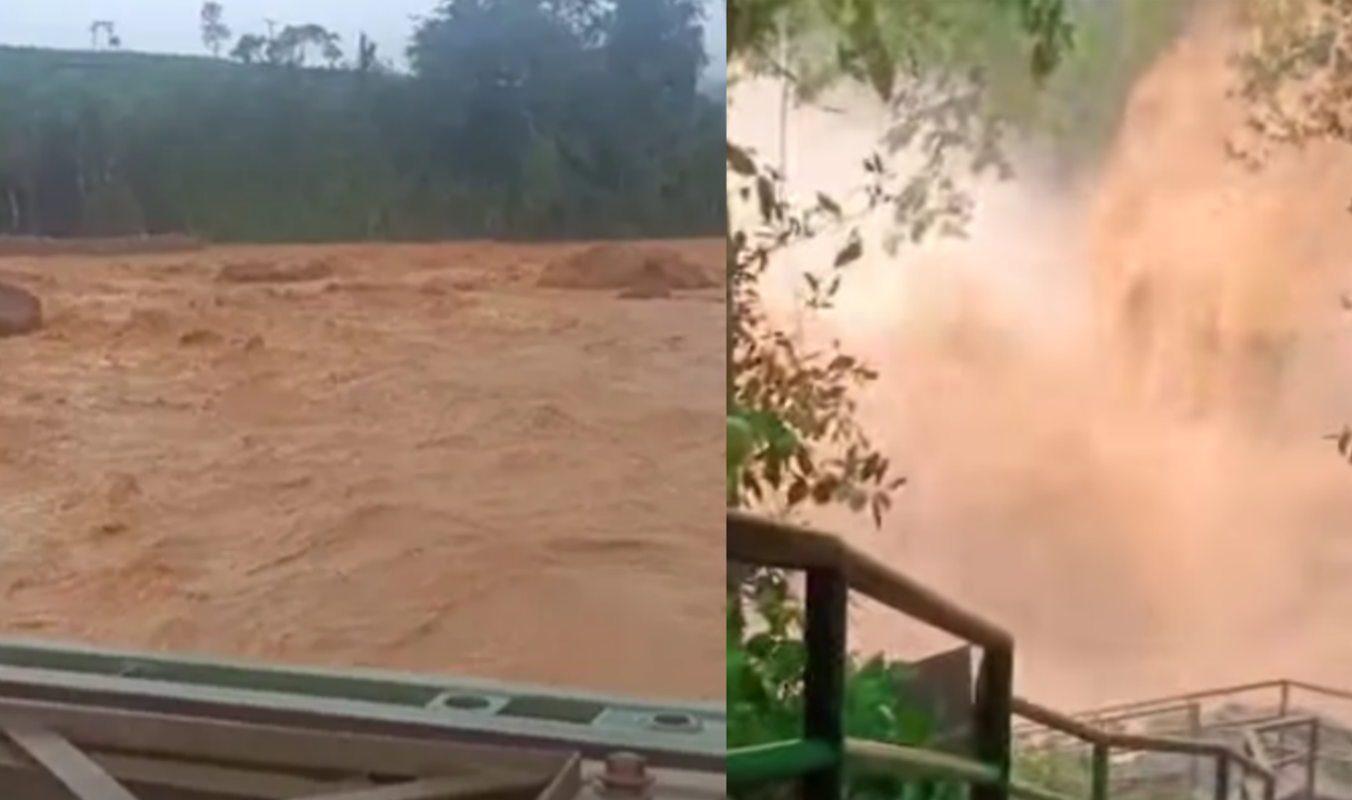 ചൂരൽമലയിൽ ശക്തമായ മഴ :ഉരുൾപൊട്ടിയതായി സംശയം.