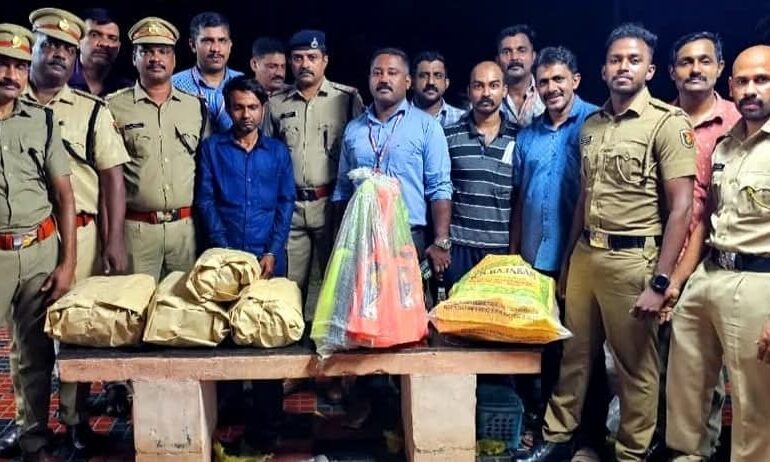 ചെങ്ങന്നൂർ റയിൽവെ സ്റ്റേഷനിൽ ക്രിക്കറ്റ് ബാറ്റിൽ ഒളിപ്പിച്ച് കടത്താൻ ശ്രമിച്ച കഞ്ചാവ് പിടികൂടി