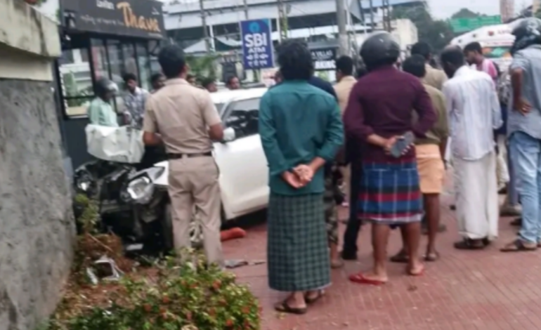 വെഞ്ഞാറമൂട്ടിൽ കാർ ഹോട്ടലിലേക്ക് ഇടിച്ചുകയറി :5 പേർക്ക് ഗുരുതരപരുക്ക്