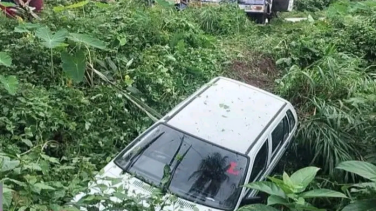 ഇരിട്ടിയിൽ നിയന്ത്രണം വിട്ട കാർ  ബസിൽ തട്ടി വയലിലേക്ക് മറിഞ്ഞു