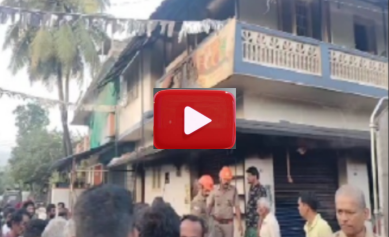 പാലക്കാട്  തീ പിടിത്തം :കട പൂർണ്ണമായും കത്തിനശിച്ചു