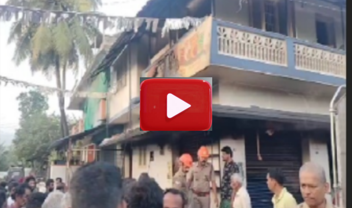 പാലക്കാട്  തീ പിടിത്തം :കട പൂർണ്ണമായും കത്തിനശിച്ചു