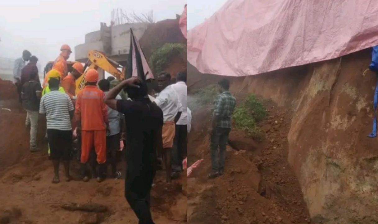 കെട്ടിട നിർമ്മാണത്തിനിടെ മണ്ണിടിഞ്ഞ് വീണ് രണ്ട് തൊഴിലാളികൾക്ക് ദാരുണാന്ത്യം