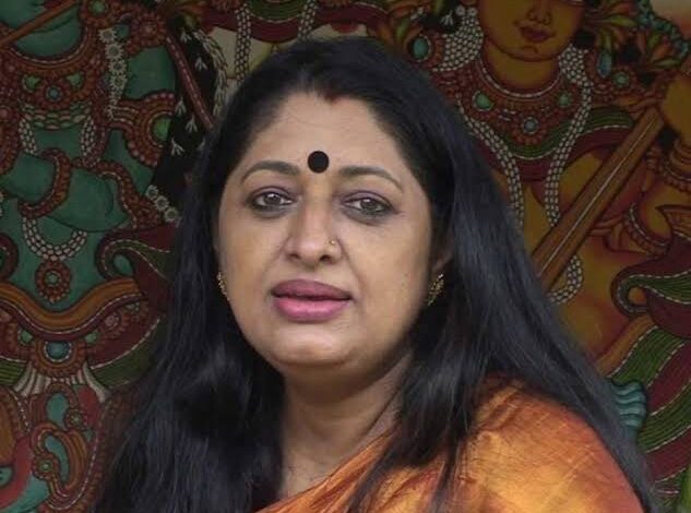 നടി ഊർമിള ഉണ്ണി ബിജെപിയിൽ ചേർന്നു