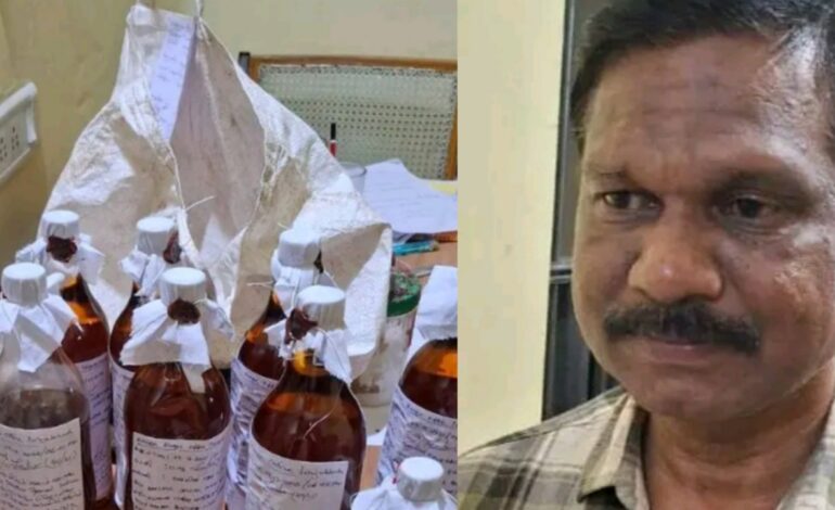 തദ്ദേശ തിരഞ്ഞെടുപ്പിനോടനുബന്ധിച്ച ഡ്രൈ ഡേയിൽ വിൽപ്പനയ്ക്ക് വേണ്ടി മദ്യം സൂക്ഷിച്ചയാൾ എക്സൈസിന്റെ പിടിയിൽ