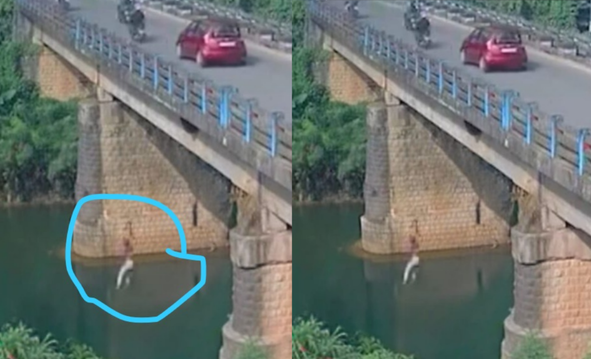 പരീക്ഷപ്പേടി. പ്ലസ്ടു വിദ്യാര്‍ഥിനിയുടെ പാലത്തില്‍ നിന്ന്  ചാടിയുള്ള ആത്മഹത്യാ ശ്രമം, നാട്ടുകാര്‍ പിന്നാലെ ചാടി രക്ഷിച്ചു