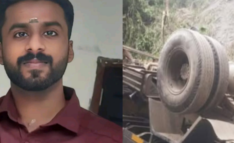 ടിപ്പർ ലോറി പിന്നോട്ട് എടുക്കുന്നതിനിടെ നിയന്ത്രണം വിട്ട് 50 അടി താഴ്ചയിലേക്ക് മറിഞ്ഞു:ഡ്രൈവർക്ക് ദാരുണാന്ത്യം