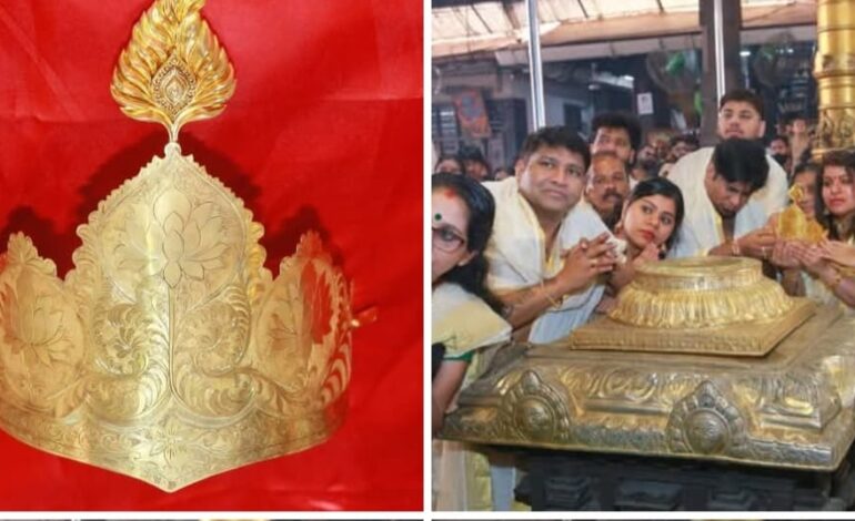 പുതുവത്സരനാളിൽ കണ്ണന് 27പവൻ്റെ പൊന്നിൻ കിരീടം