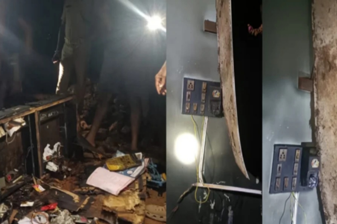 കാസർഗോഡ് ഷോര്‍ട്ട് സര്‍ക്യൂട്ട് : മുറിക്ക് തീപിടിച്ച് അപകടം