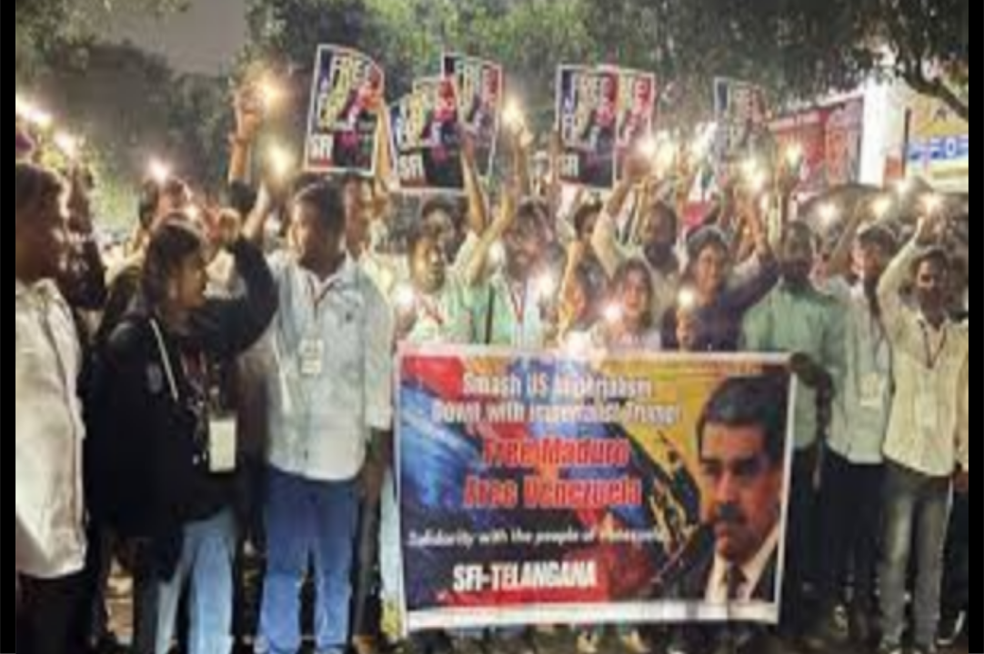 വെനിസ്വേലയിലെ യുഎസ് അധിനിവേശത്തിനെതിരെ സിപിഐ എം പ്രതിഷേധം. ബംഗളൂരുവിൽ നടത്തിയ പ്രതിഷേധം കർണാടക പൊലീസ് തടഞ്ഞു