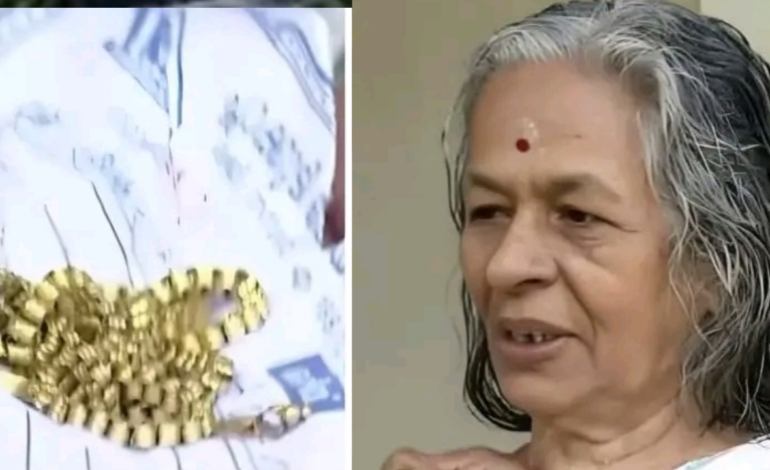 കത്തി കഴുത്തിൽ വെച്ച കള്ളൻ പകച്ചു; 77കാരി പിടിച്ചുവാങ്ങിയത് അതേ കത്തി:വൈറലായി 77 കാരി