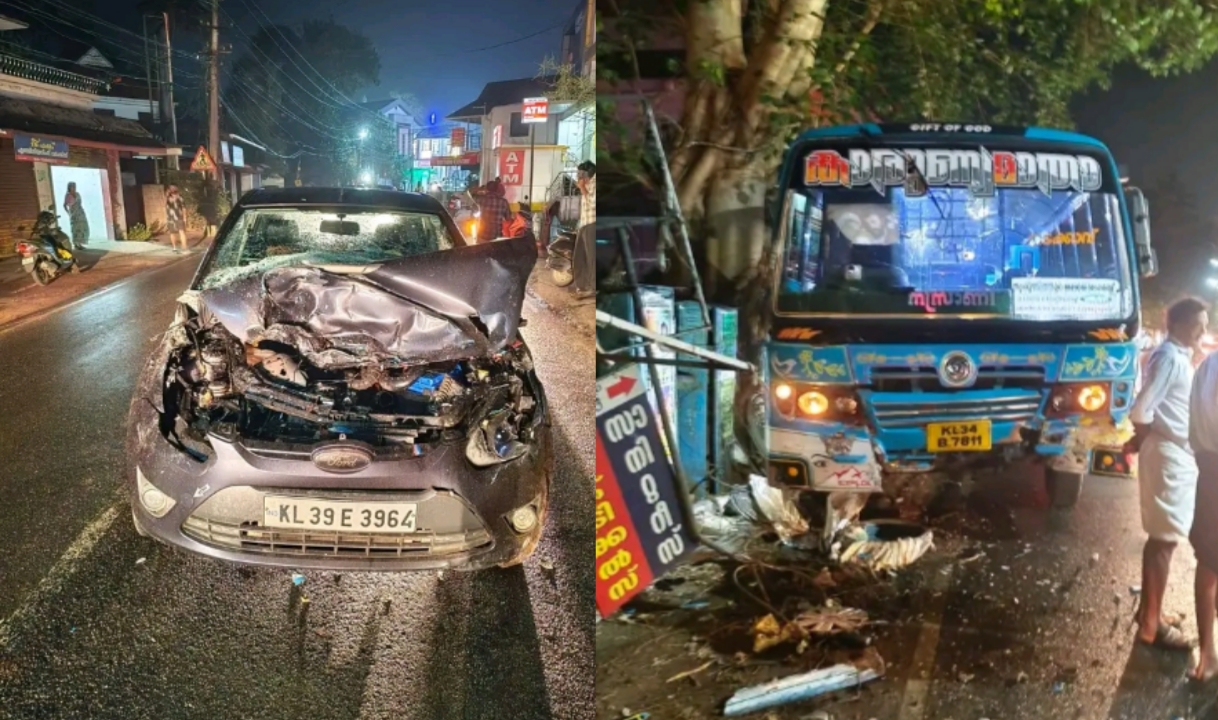 എറണാകുളത്ത് വാഹനാപകടം :കാറും ലോറിയും കൂട്ടിയിടിച്ചു :നിരവധിപ്പേർക്ക് പരുക്ക്