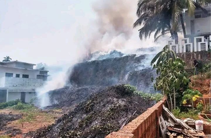 ഇരിക്കൂർ നിലാമുറ്റം മഖാം ജുമാമസ്ജിദ് പരിസരത്ത് വൻ തീപിടിത്തം
