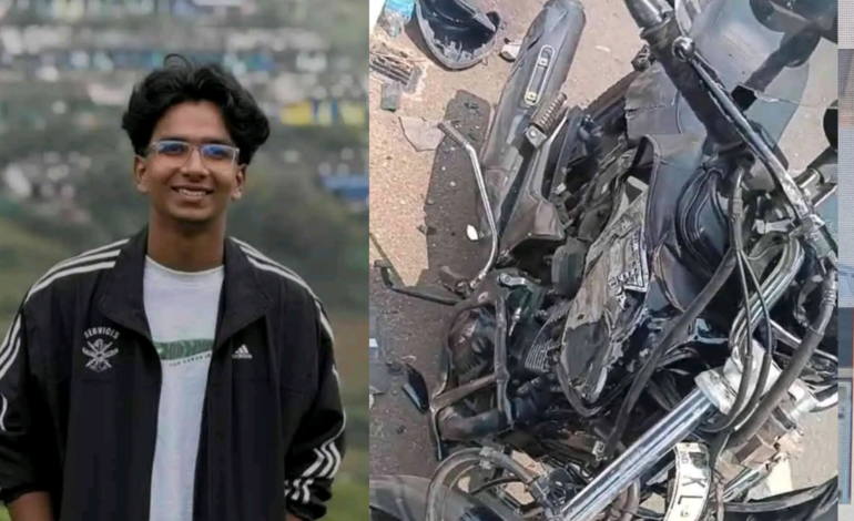 വാഹനാപകടം  പന്തളം സ്വദേശി ആയ കോളജ് വിദ്യാർഥിക്ക് ദാരുണാന്ത്യം