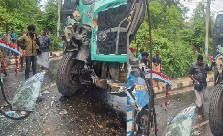 മാവേലിക്കരയിൽ സ്വകാര്യ ബസും ടിപ്പർ ലോറിയും കൂട്ടിയിടിച്ച് നിരവധി പേർക്ക് പരുക്ക്